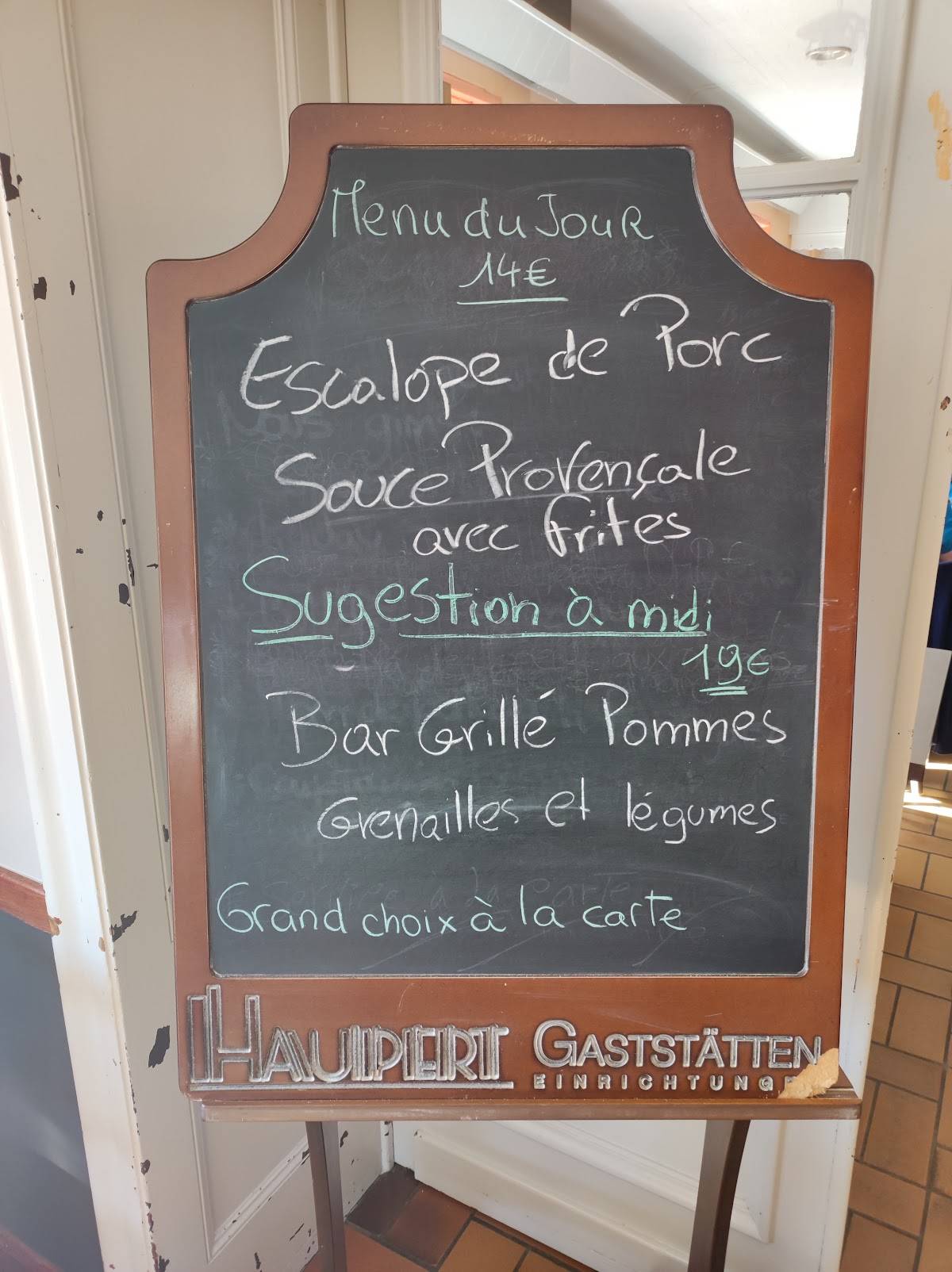 Menu de Café-Restaurant Ribatejo