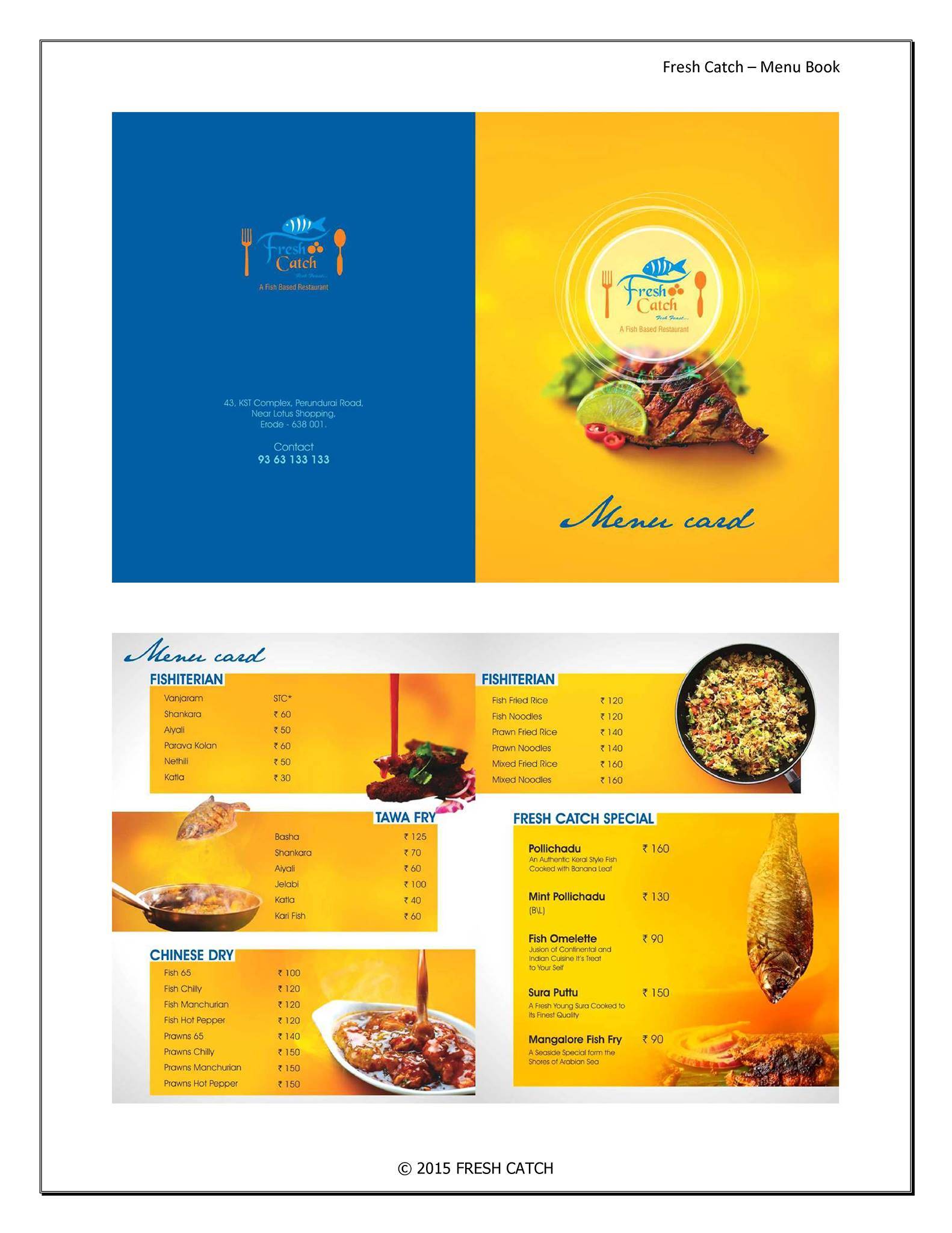 FRESH CATCH Erode menu