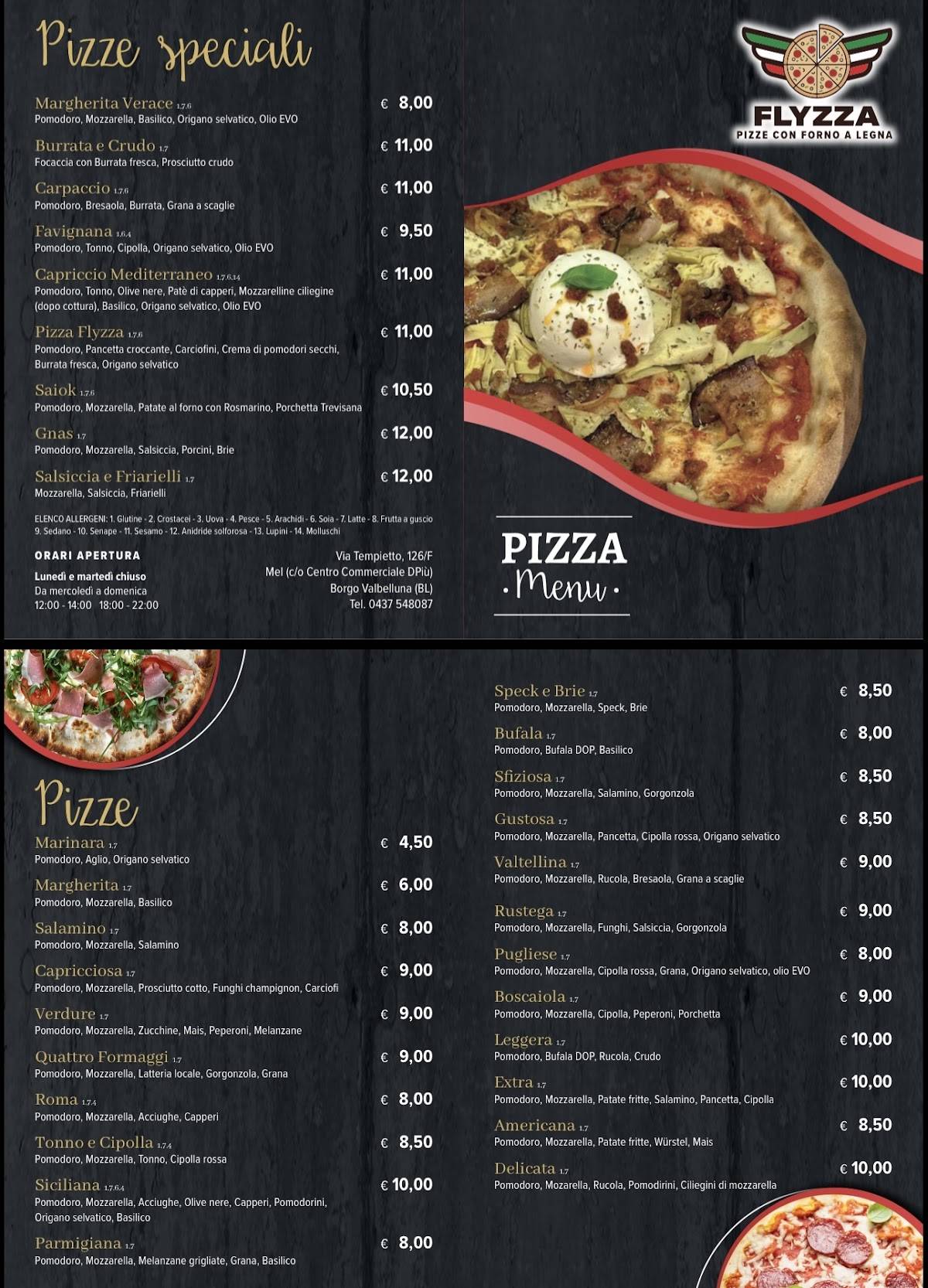 Menu di Flyzza 