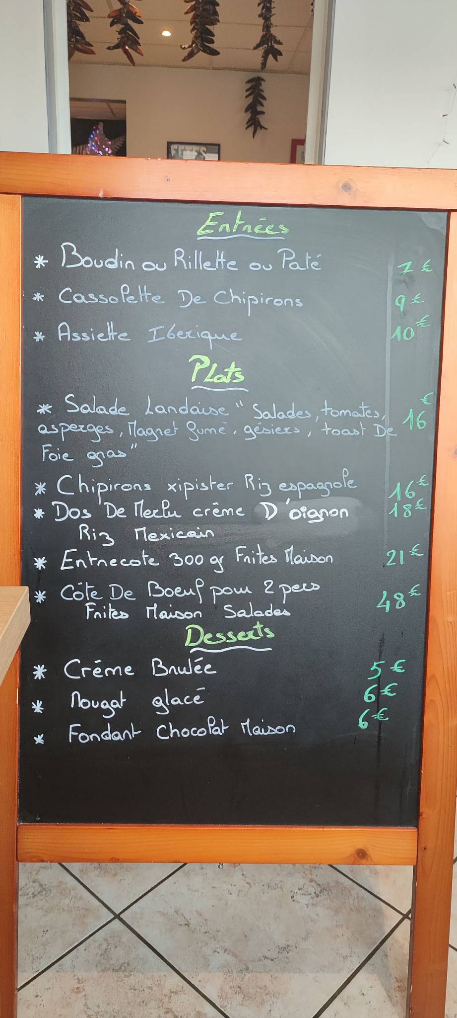 Menu de Restaurant Gochoki Biarritz