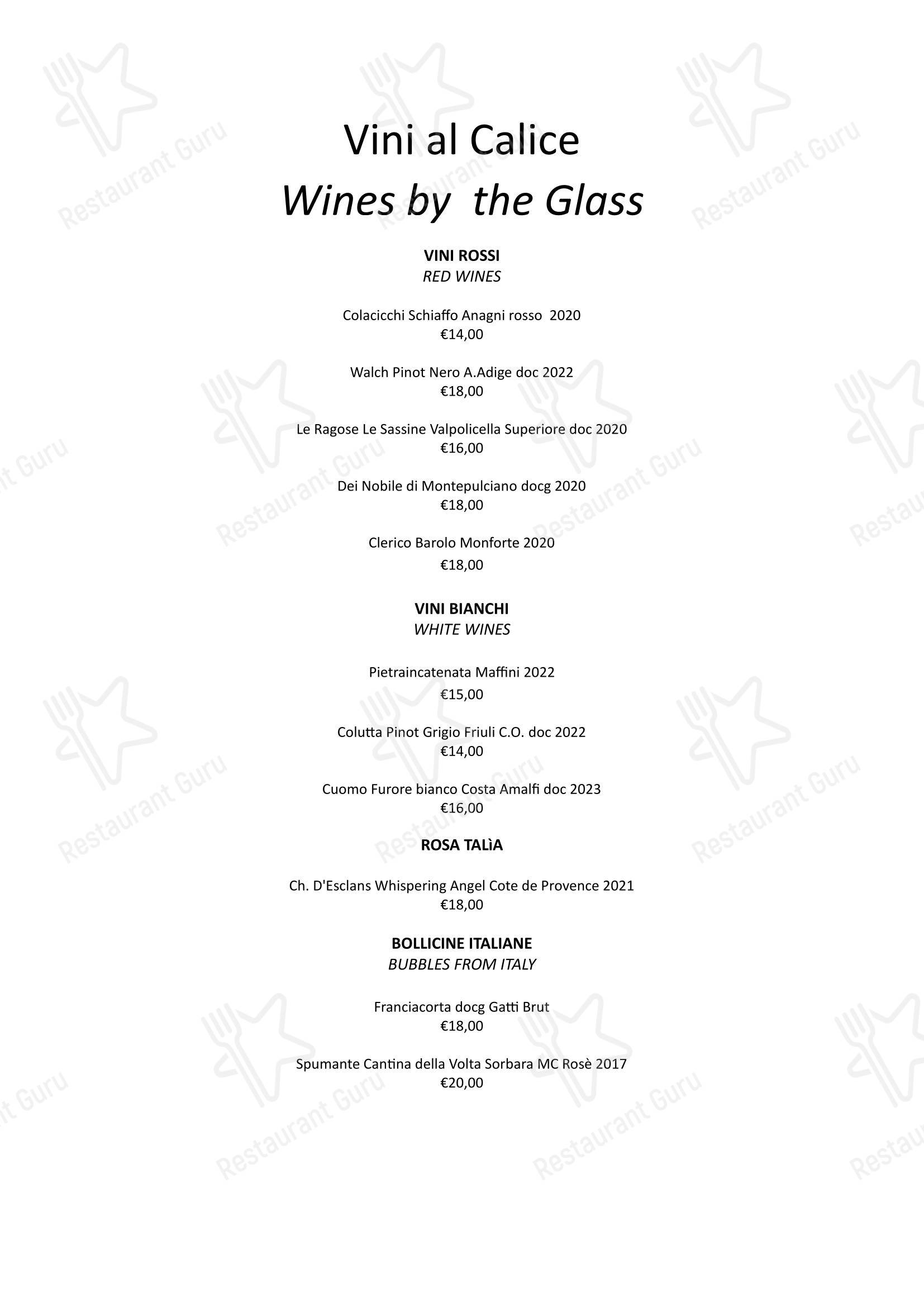 Menu di Il Bar della Musa - Menu bar