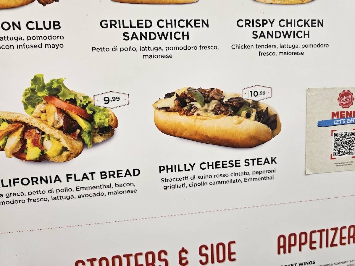 Menu di Johnny Rockets Arese 