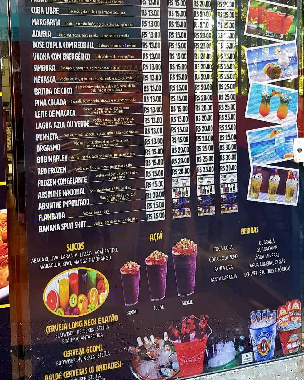 Point Do Mineiro E CIA cardápio