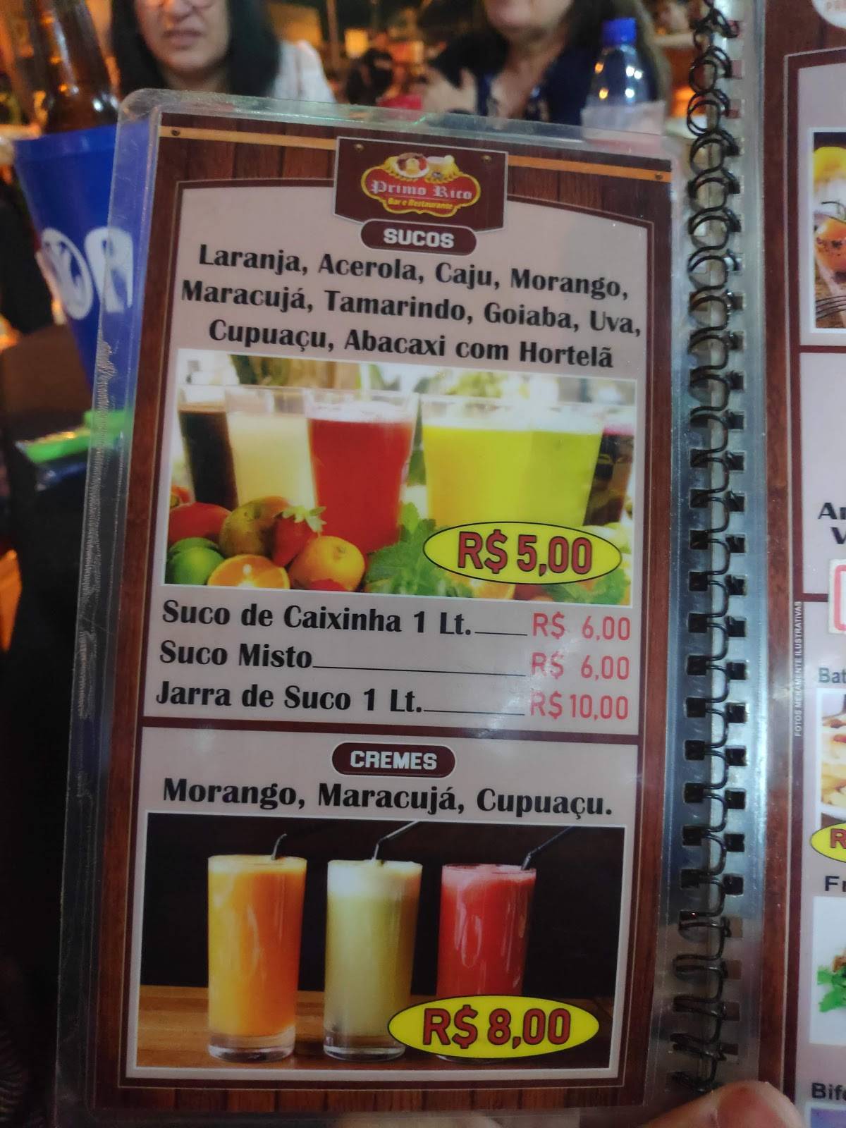 Primo Rico cardápio