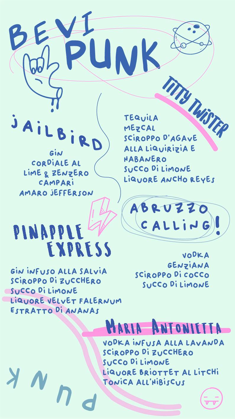 Menu di Punk Roma 
