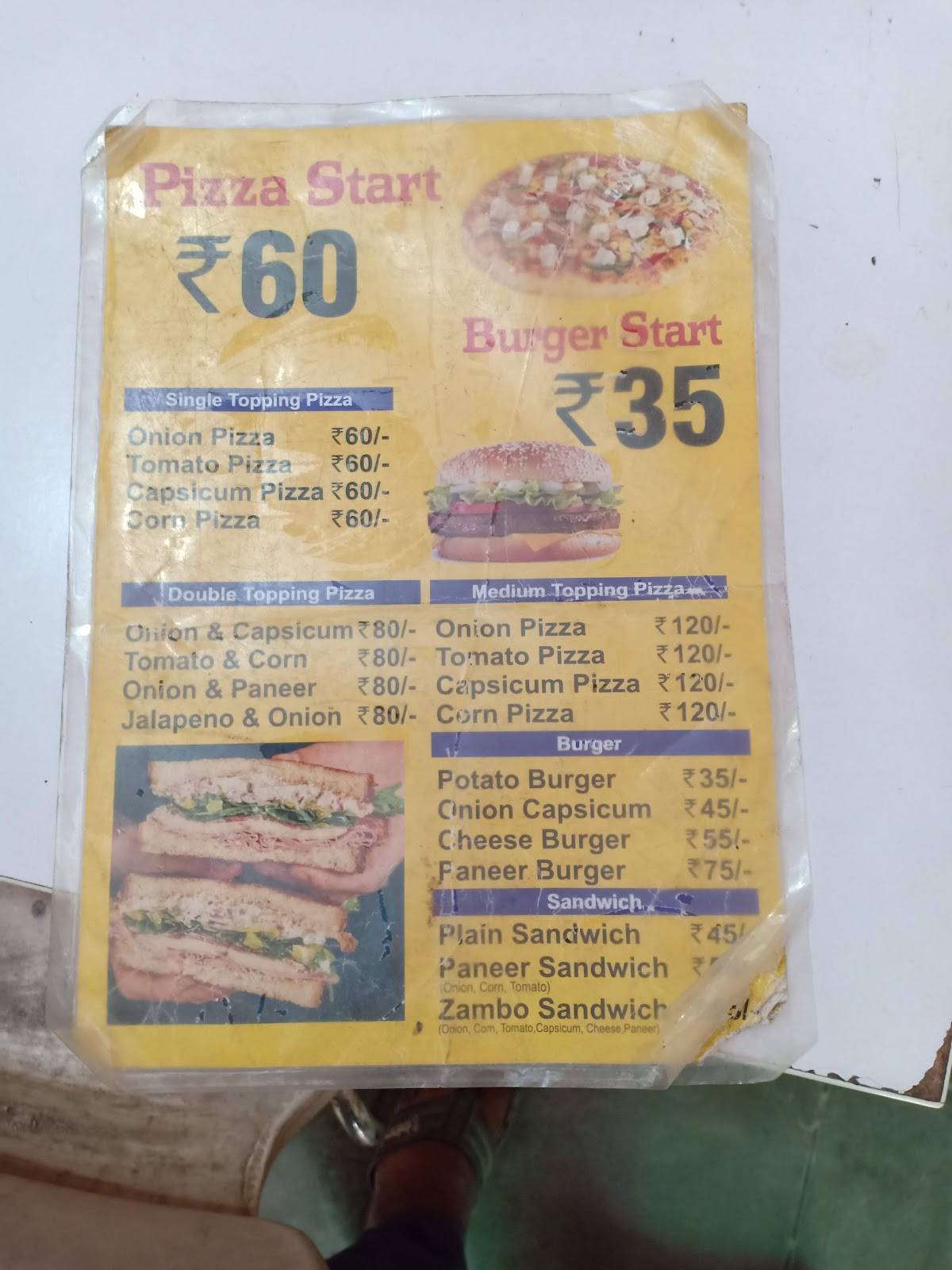 Ram's Pizza menu