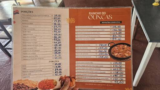 Rancho do Quincas cardápio