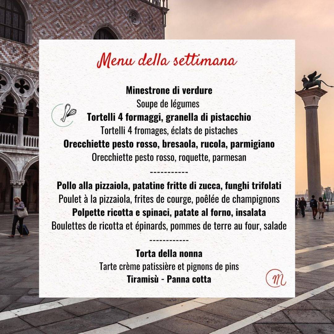 Menu de Bottega Mathi