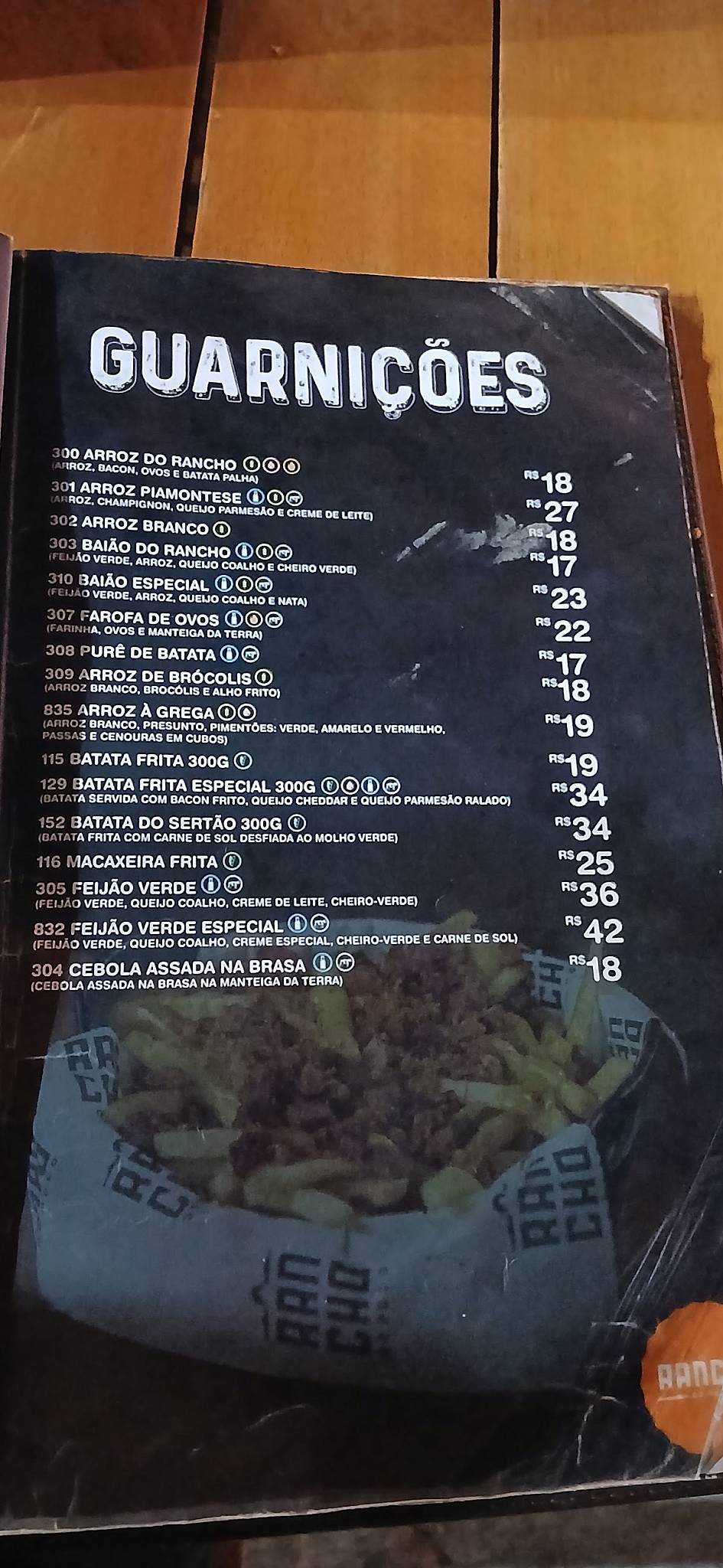 Rancho do Poço cardápio