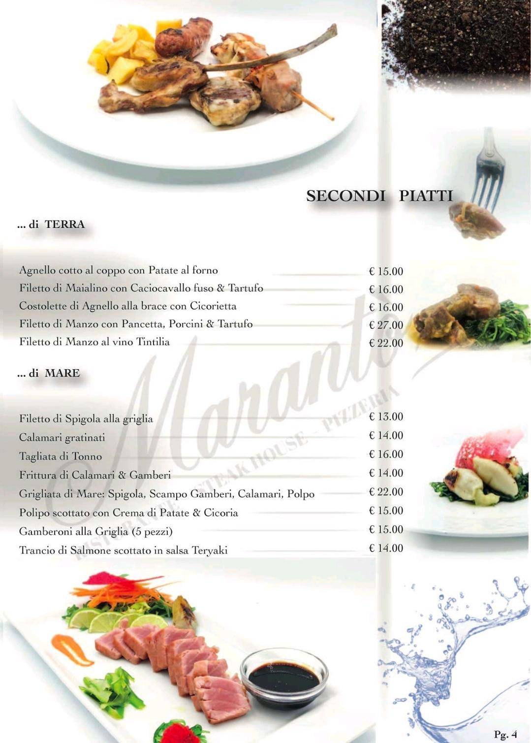 Menu di Marantò 