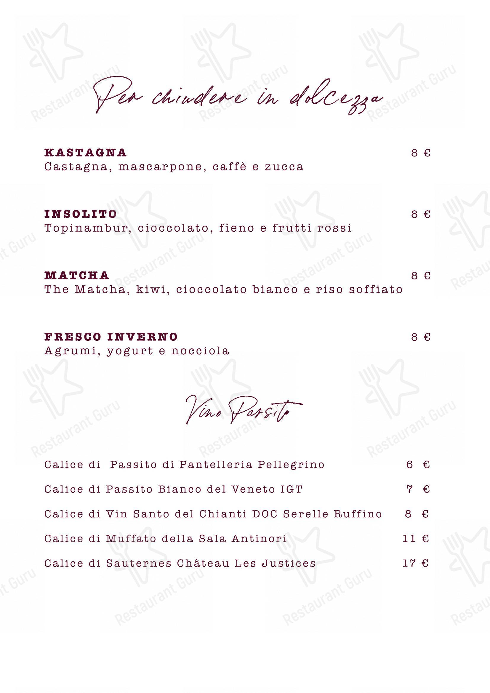 Menu di Ristorante Kuerc - Menu bar