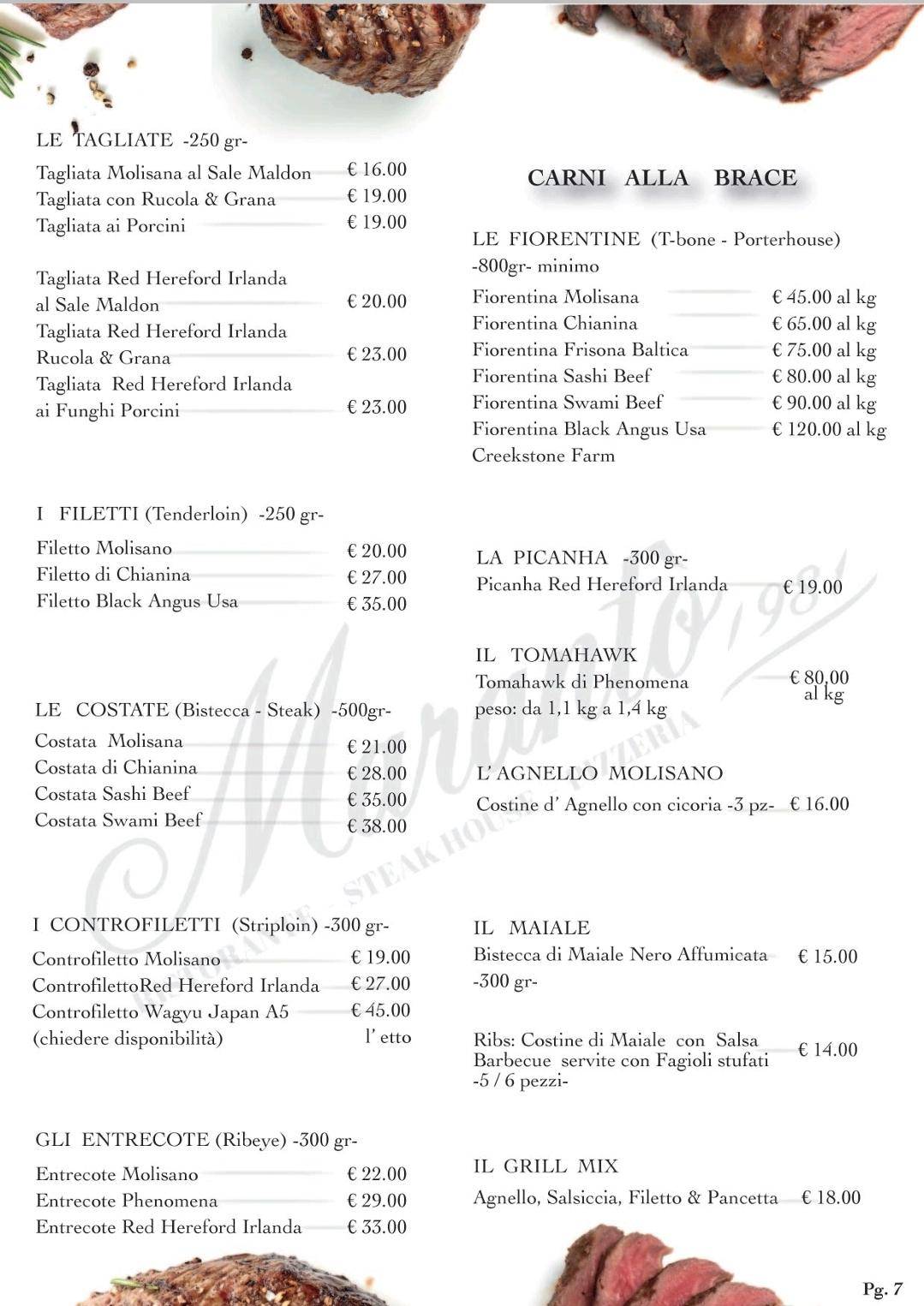 Menu di Marantò 