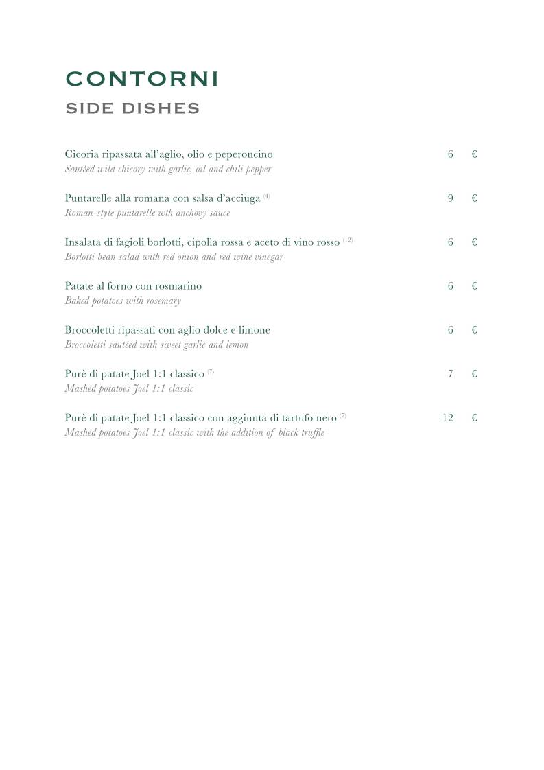 Menu di Trattoria Stendhal Roma 