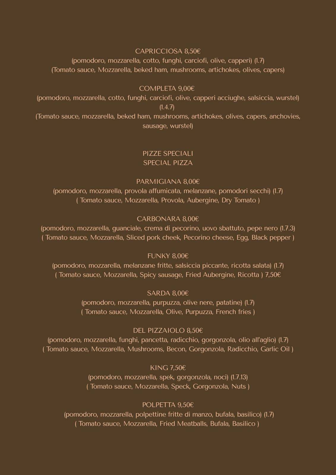 Menu di SAIRROCK 