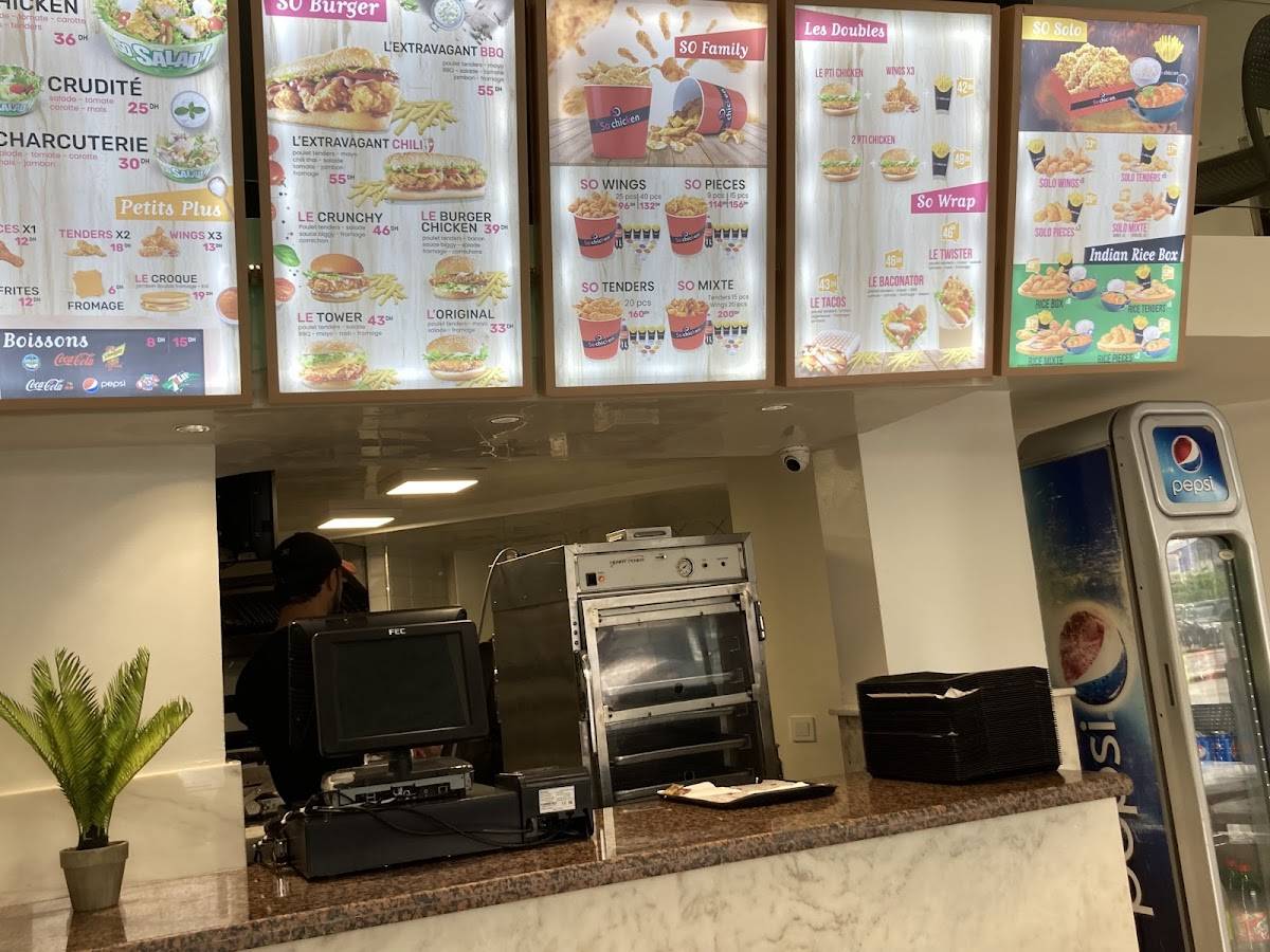Menu de So Chicken Rabat