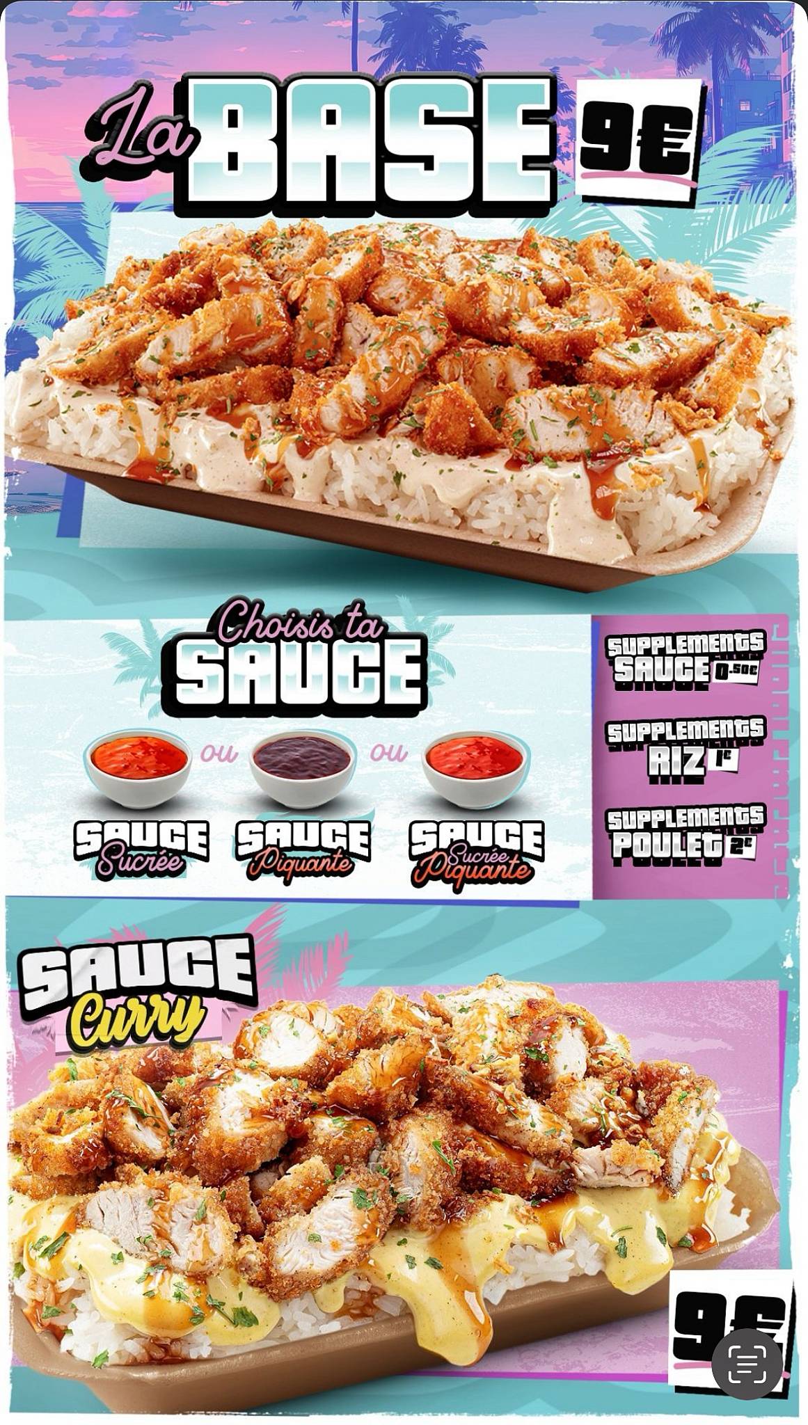 Menu de Tasty Crousty - Saint Denis