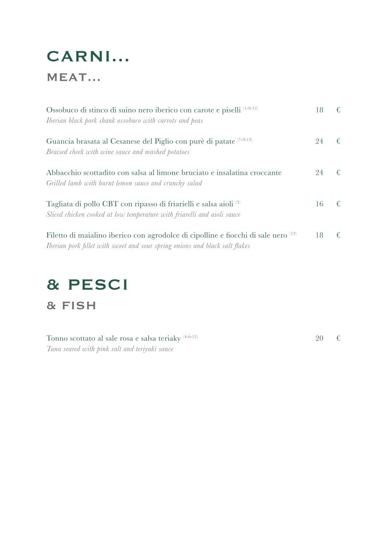 Menu di Trattoria Stendhal Roma 