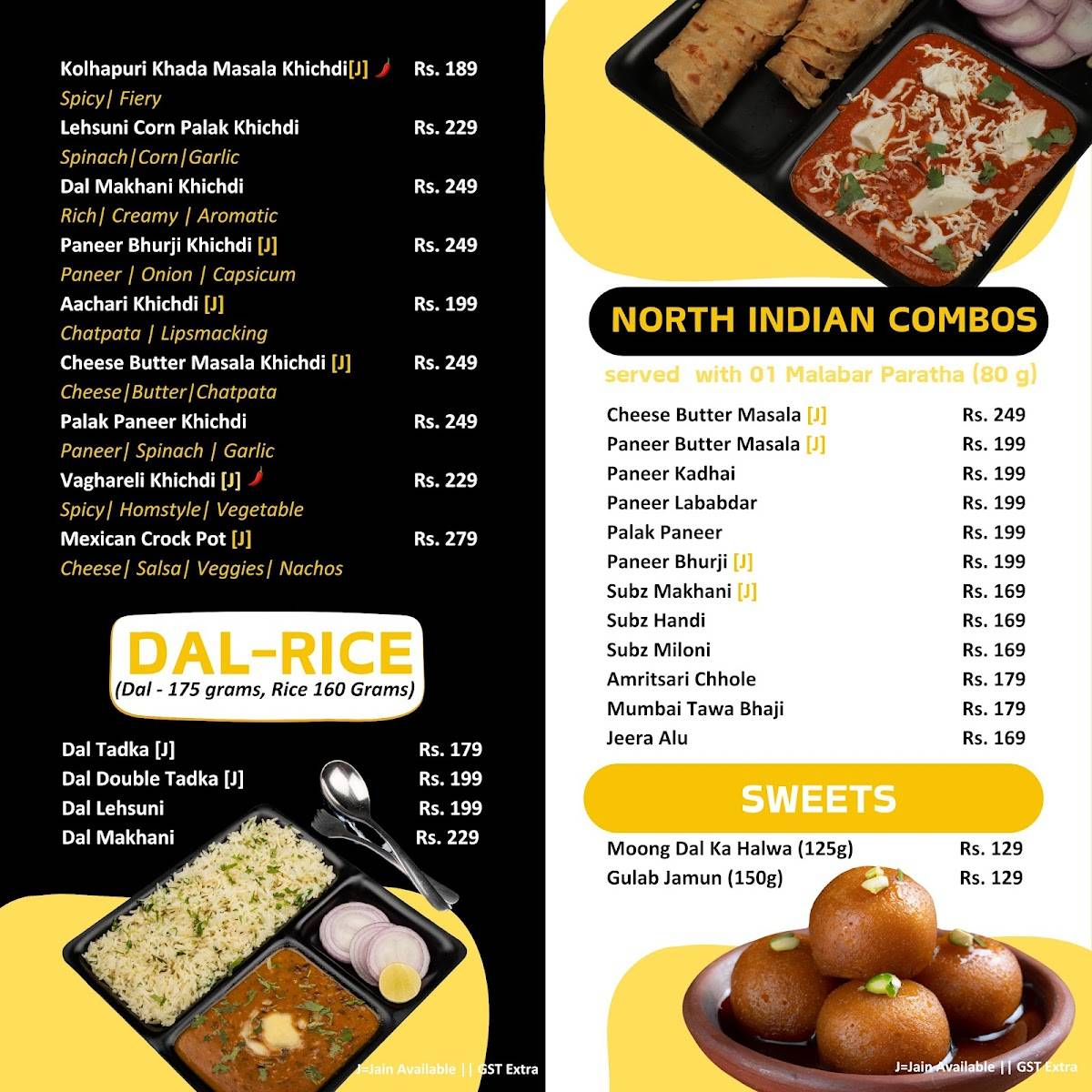 Urban Khichdi (Raiya Circle, Rajkot) menu