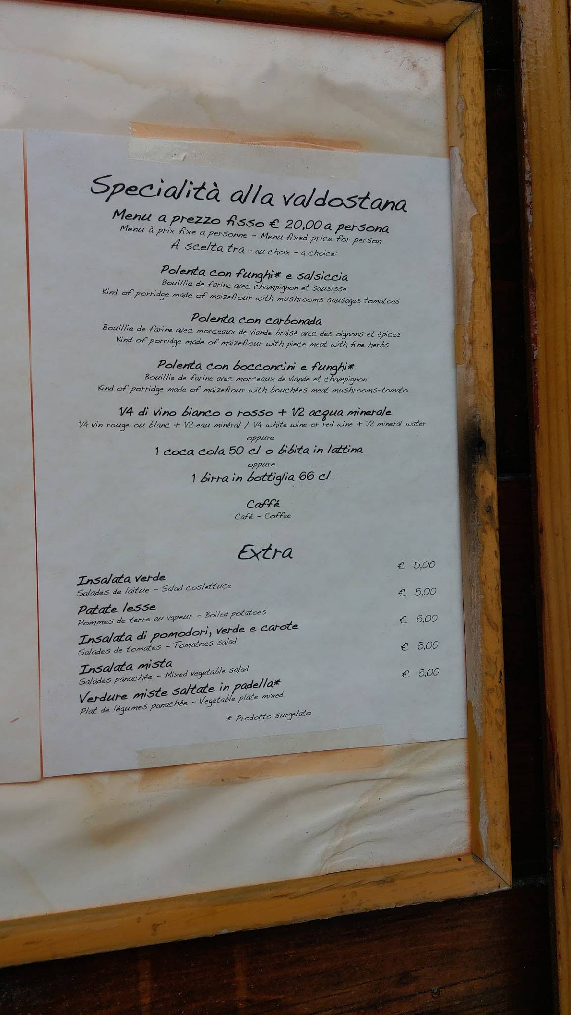Menu di il Ristorantino 