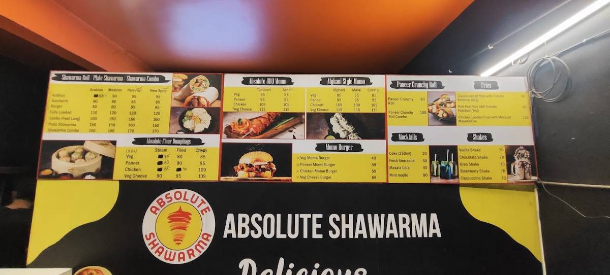 Absolute Shawarma @Bellandur menu