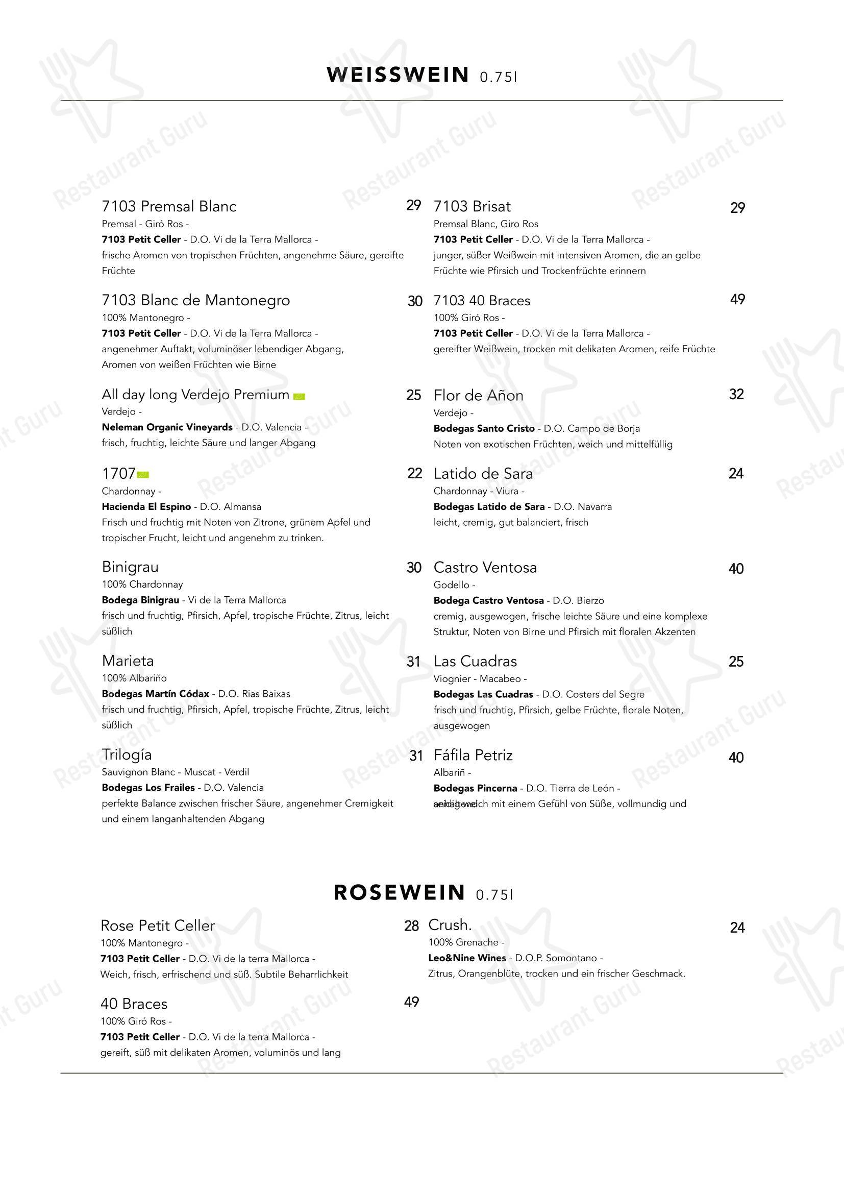 Ночное меню pour Bar Raval pub et bar