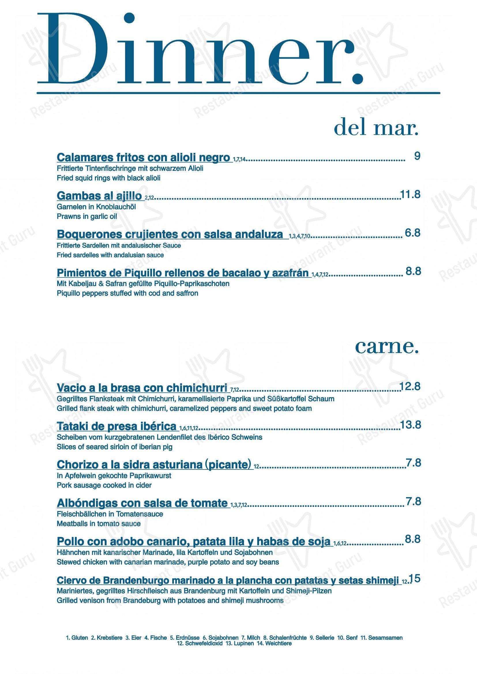 Menu pour Bar Raval - Коктейльная карта