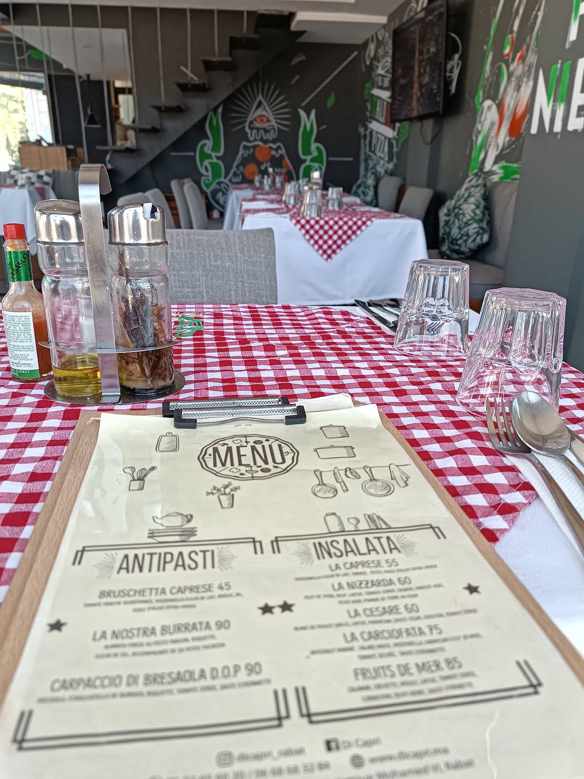 Menu de Dicapri - Pizzeria - Rabat