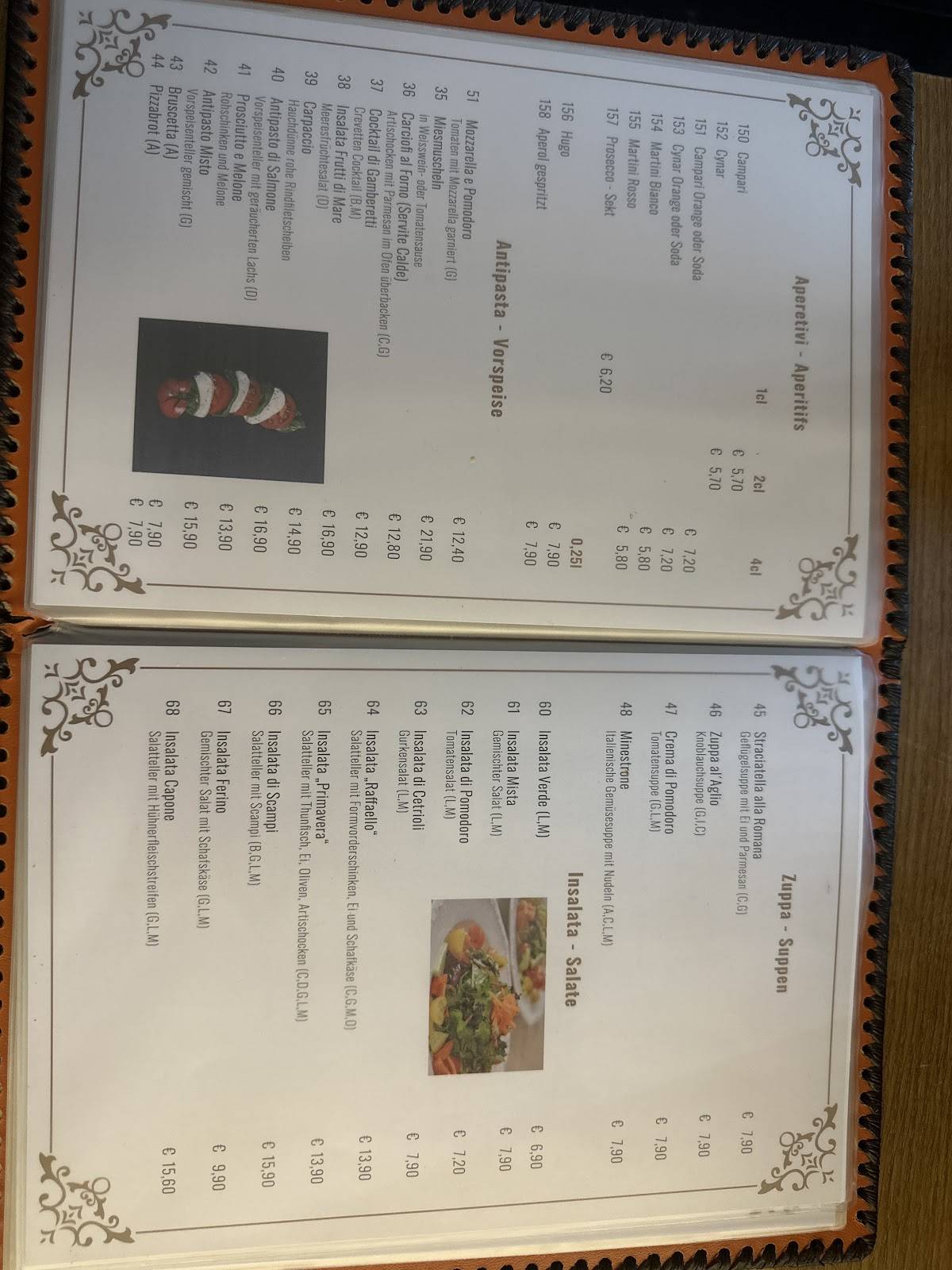 Menu de Pizzeria Ristorante Raffaello