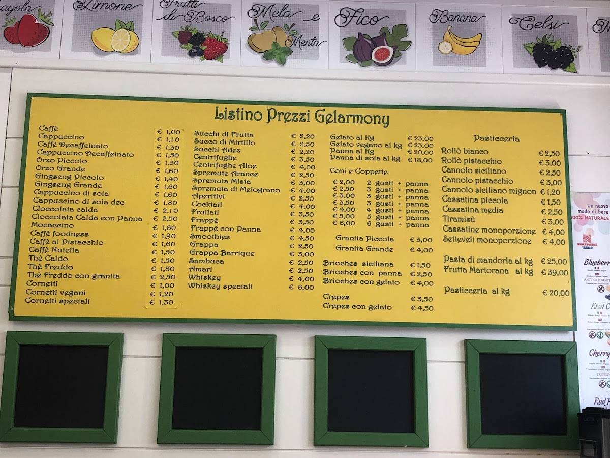 Menu di Gelarmony 