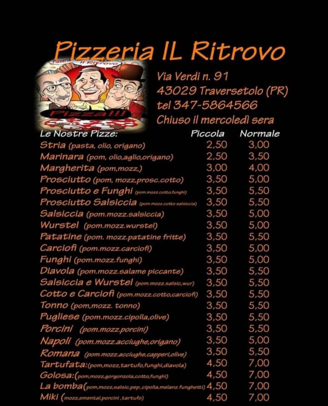 Menu di Il Ritrovo di Balint (Traversetolo) 