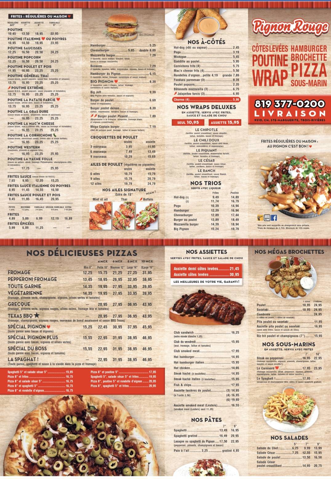 Menu de Pignon Rouge