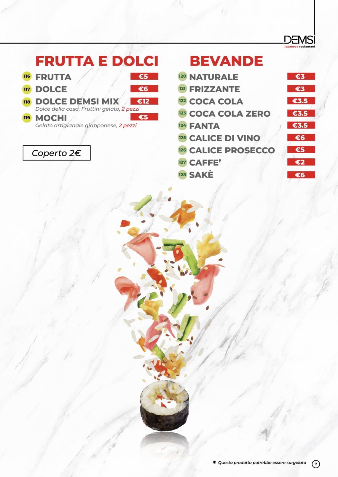 Menu di DEMSI Japanese Restaurant 