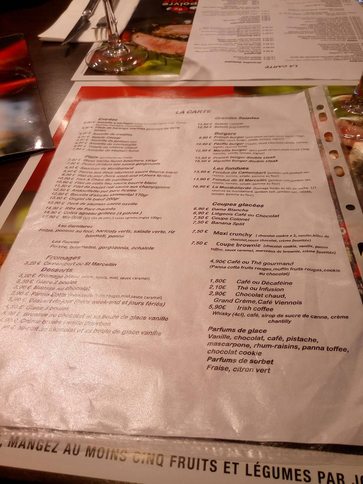 Menu de Poivre Rouge