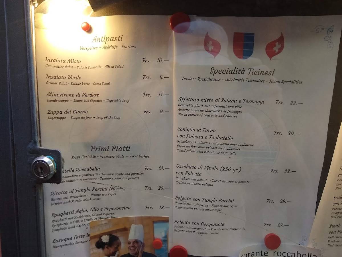 Menu di Ristorante Roccabella 