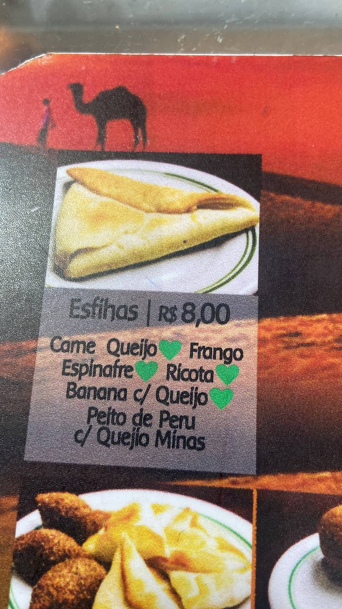 Sabor do Árabe cardápio