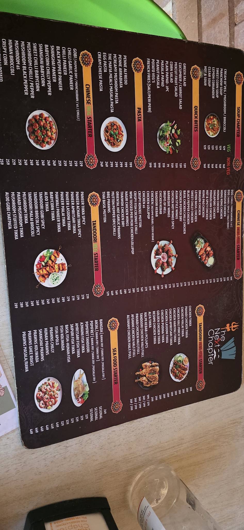 The Next Chapter menu