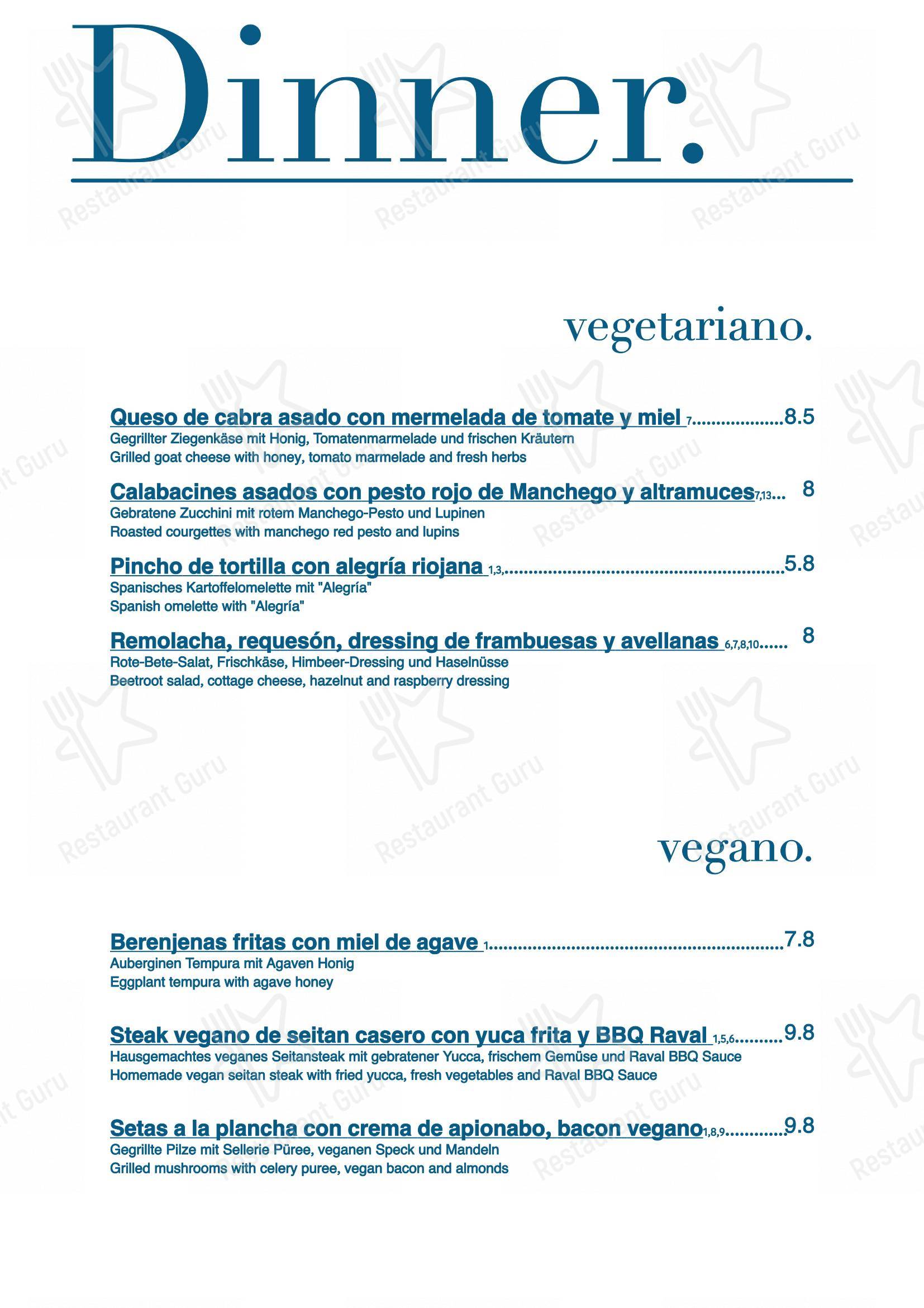 Коктейльная карта pour Bar Raval dans Berlin