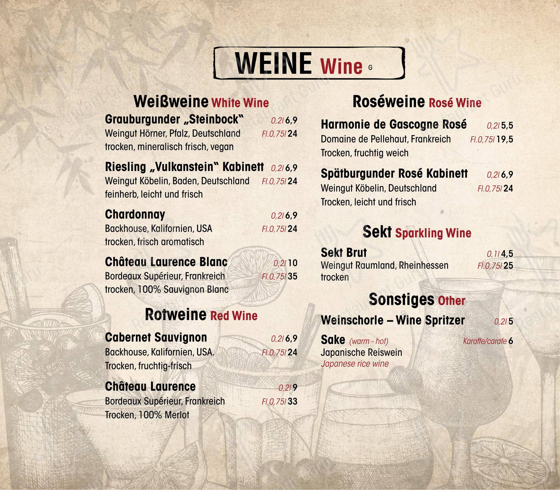 Menu pour Kami Kitchen Rottweil - Menu