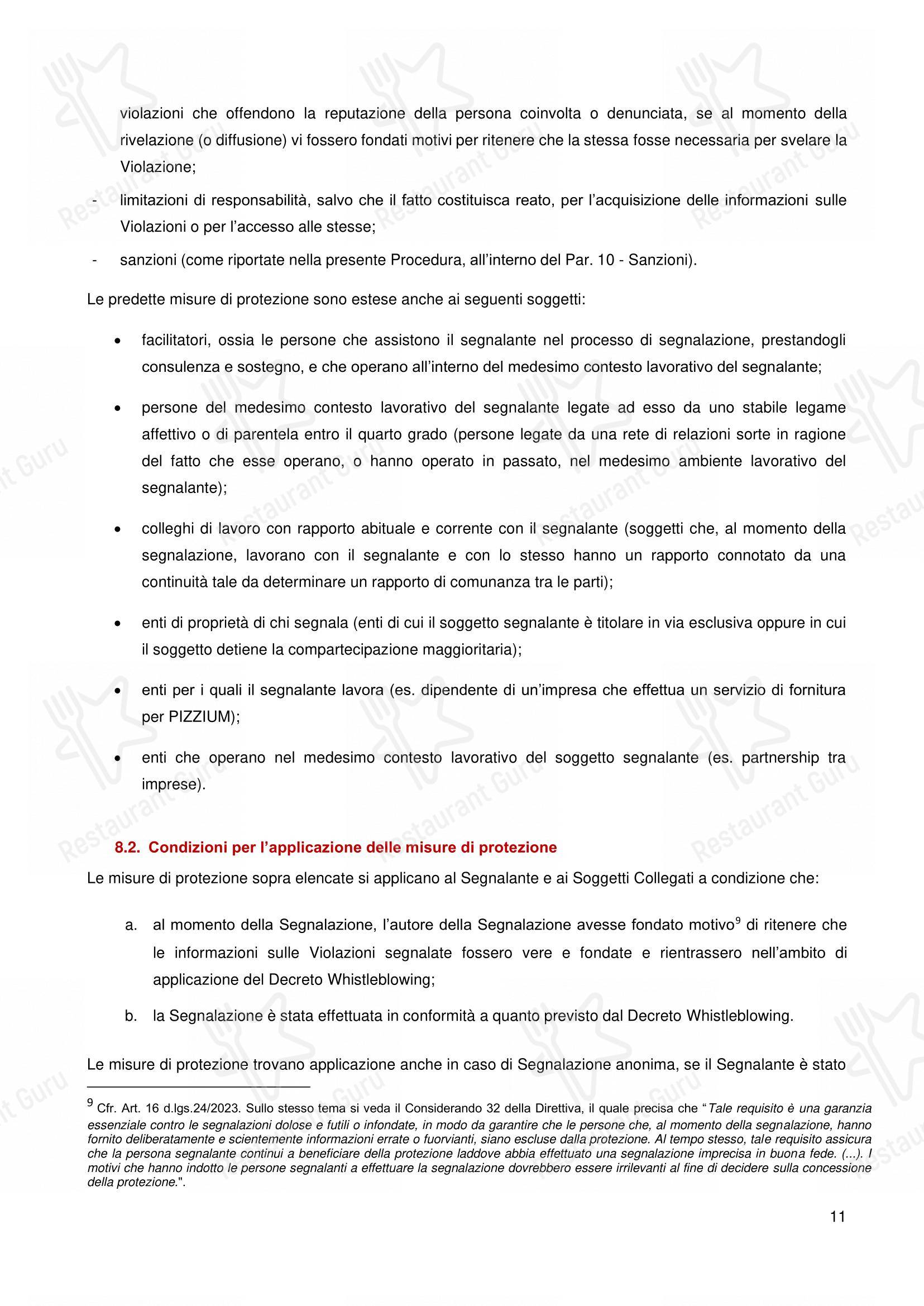 Pizzium - Rimini in Rimini - Menu bar