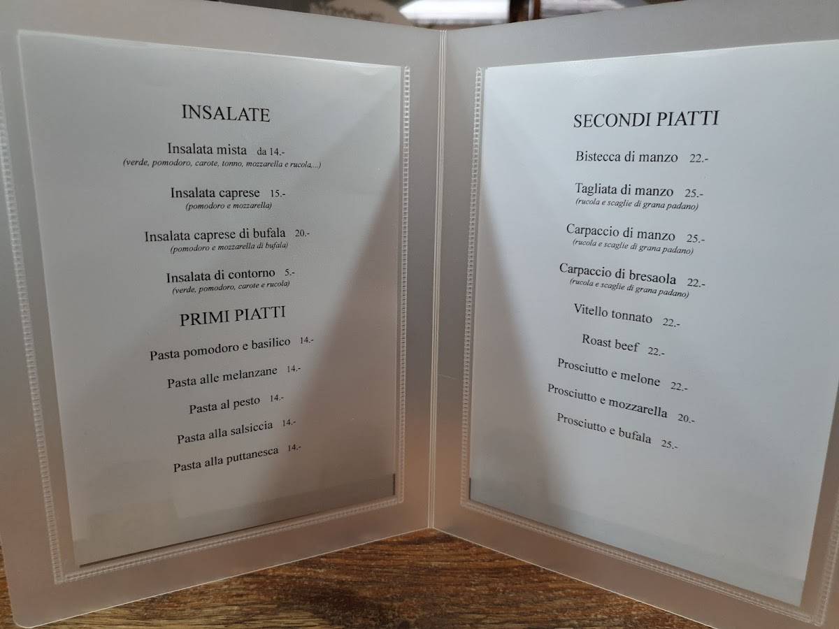Menu di Trattoria Bar Apollo 