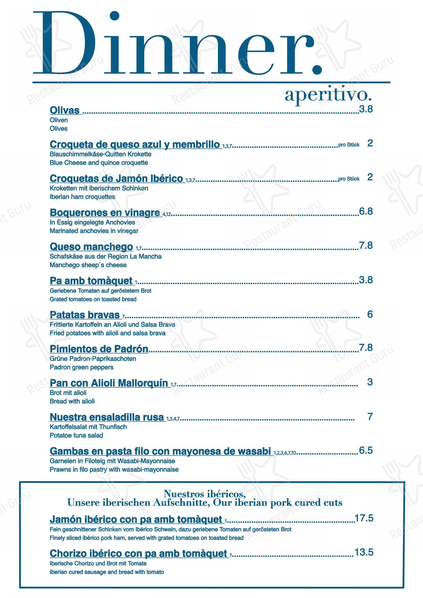 Menu pour Bar Raval - Коктейльная карта