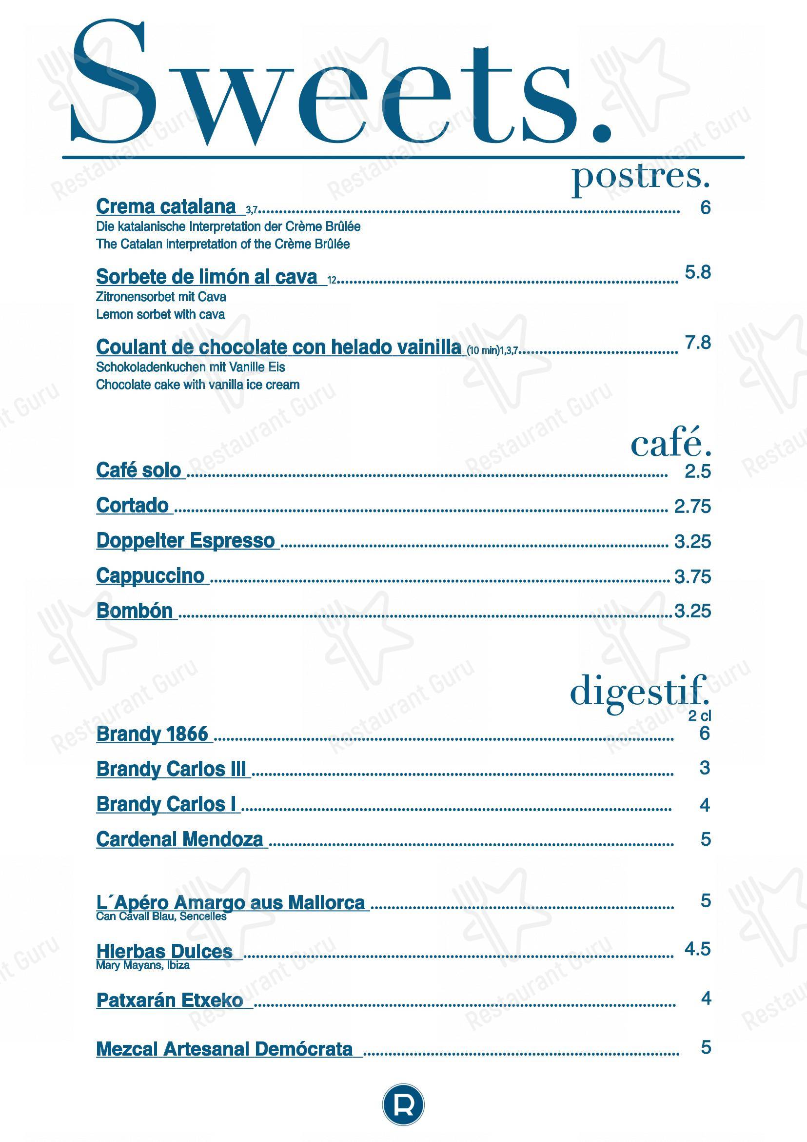 Коктейльная карта pour Bar Raval dans Berlin