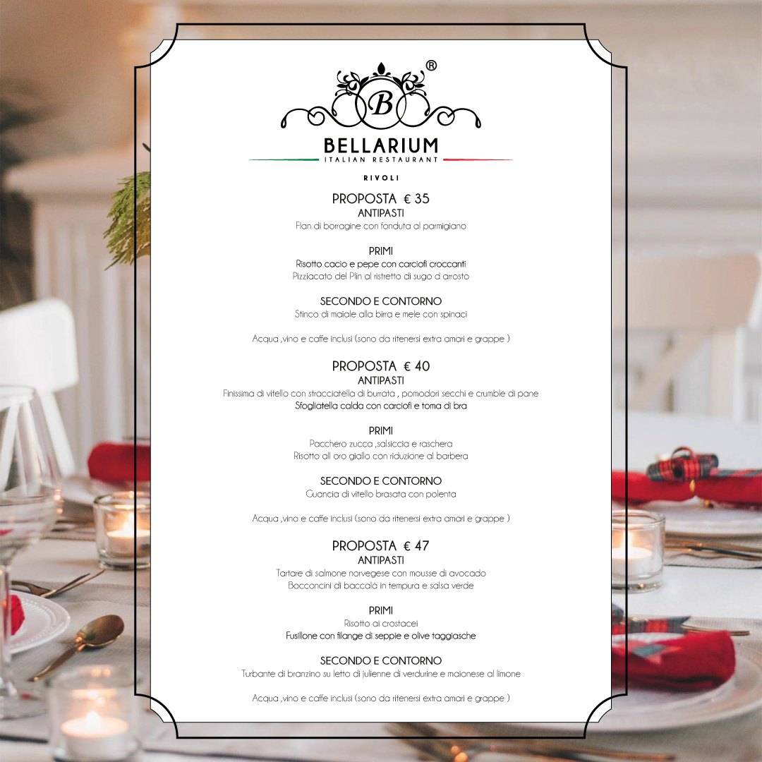 Menu di Bellarium Restaurant 