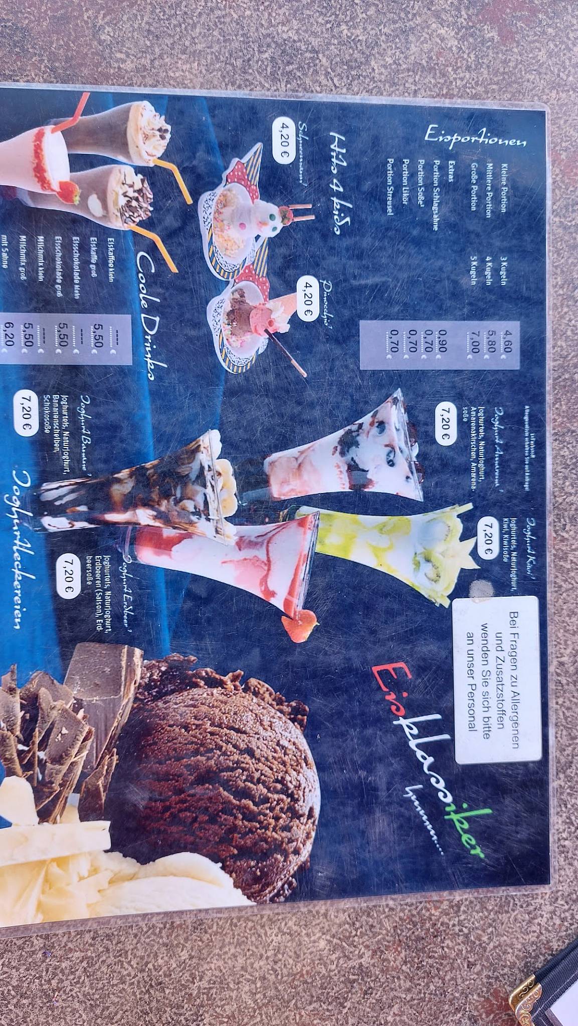 Menu de Cafe Restaurant Rohan