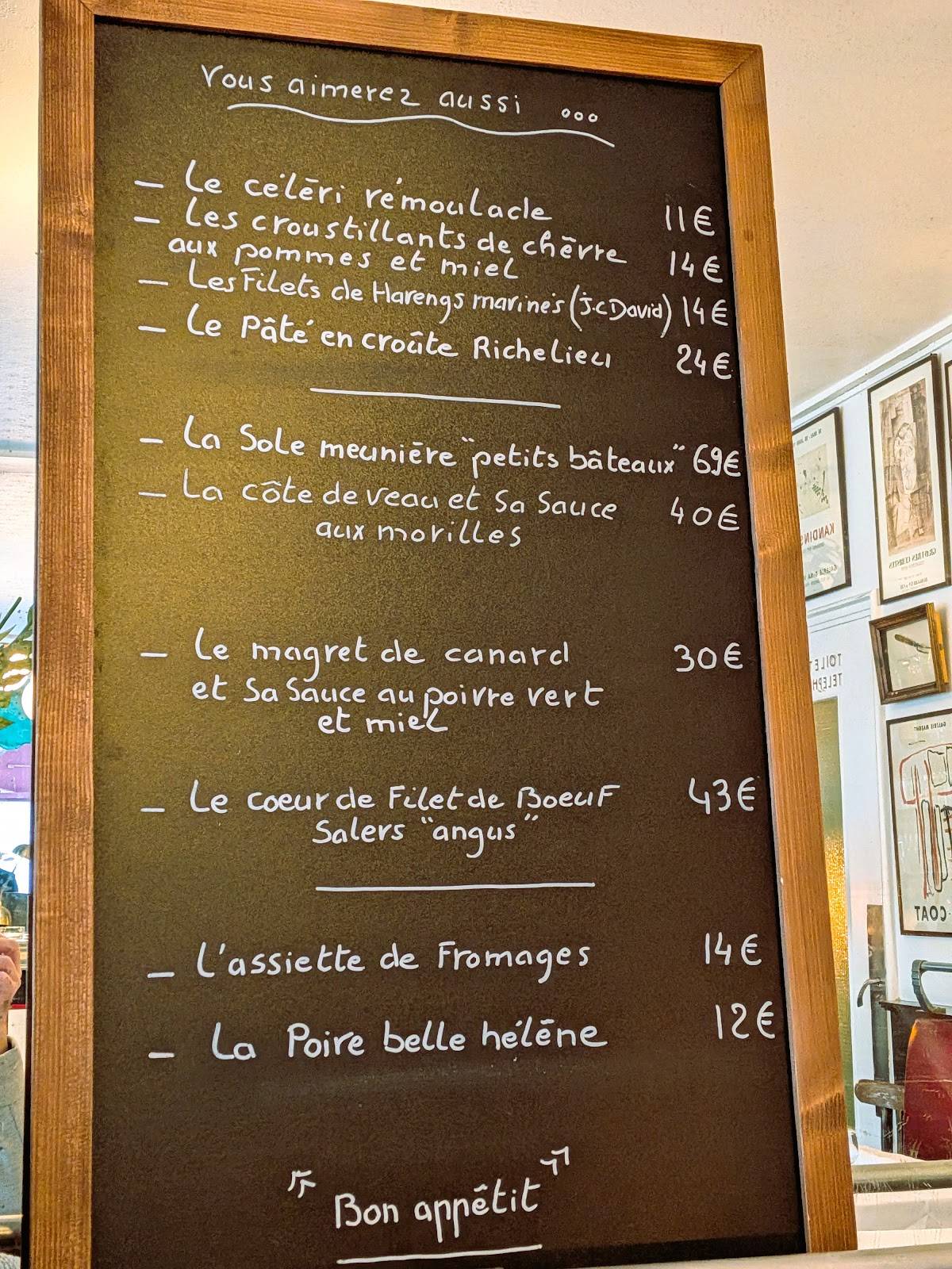 Menu de Chez René