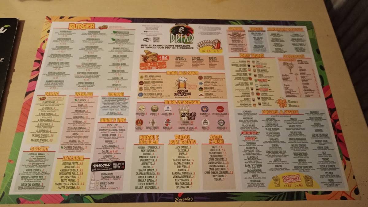 Menu de Dreadlocks