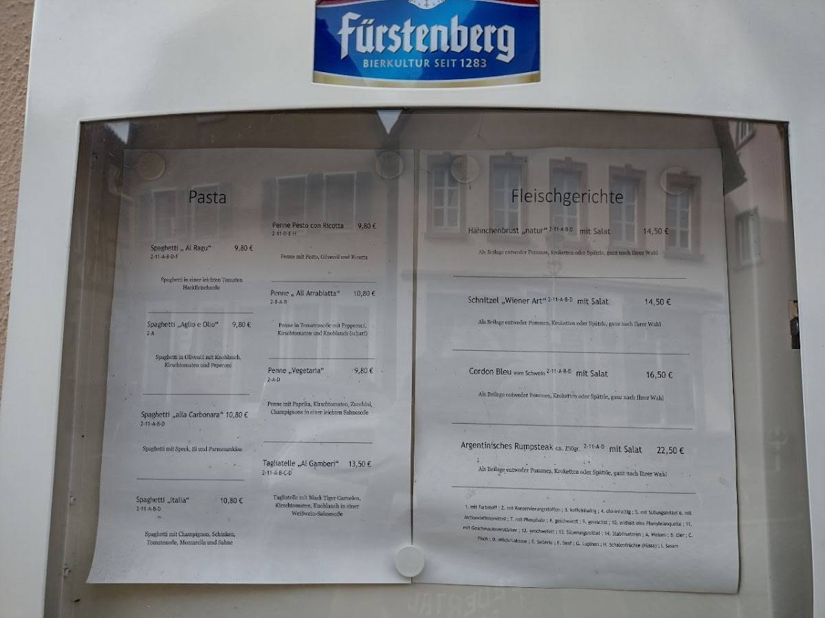 Menu de Cafe Restaurant Rohan