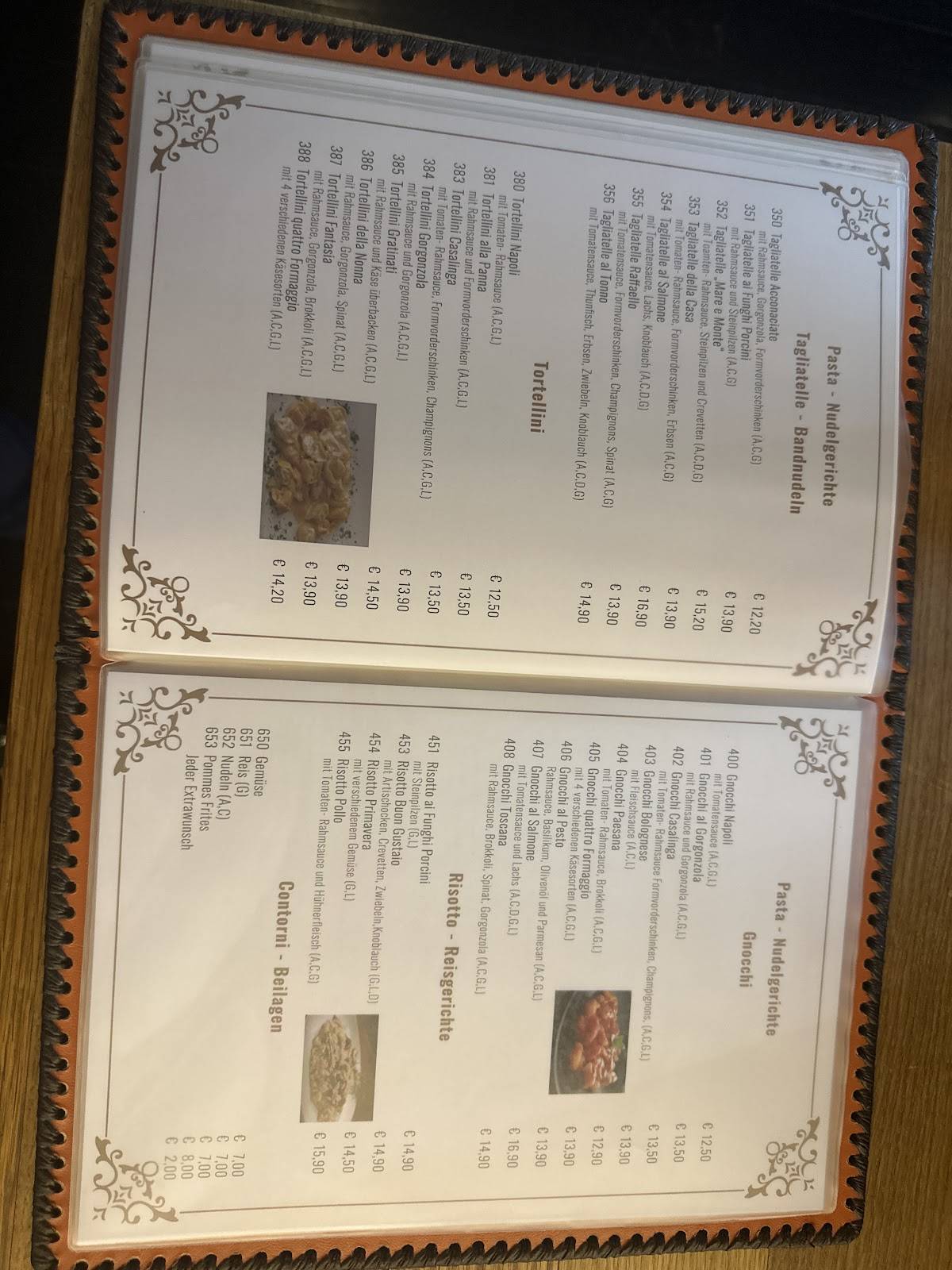 Menu de Pizzeria Ristorante Raffaello