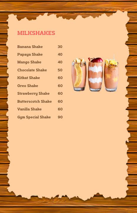 Food Court menu