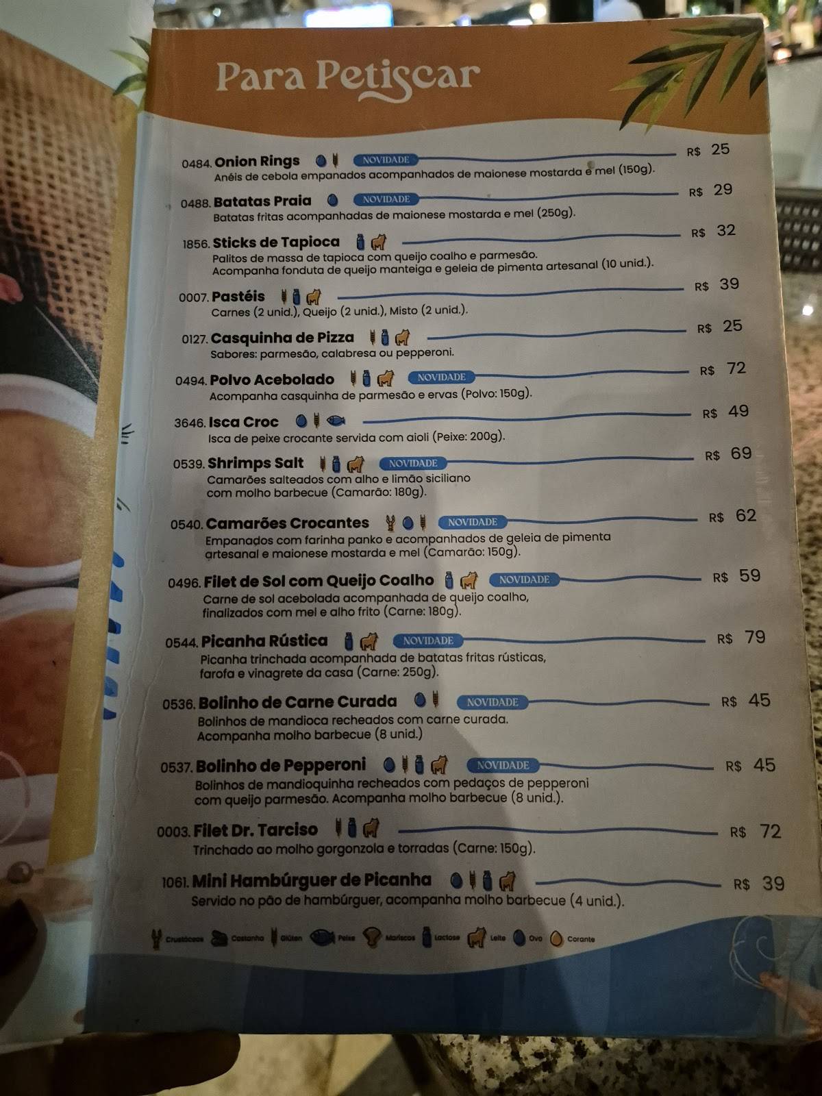 Geppos Praia cardápio